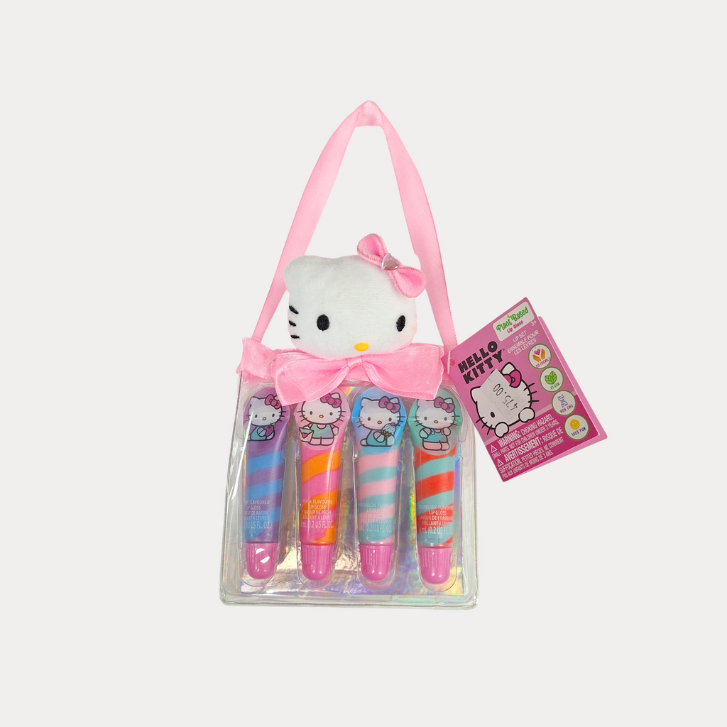 Set de 4 Lip Gloss en Mini cartera de Hello Kitty, 4 Plg
