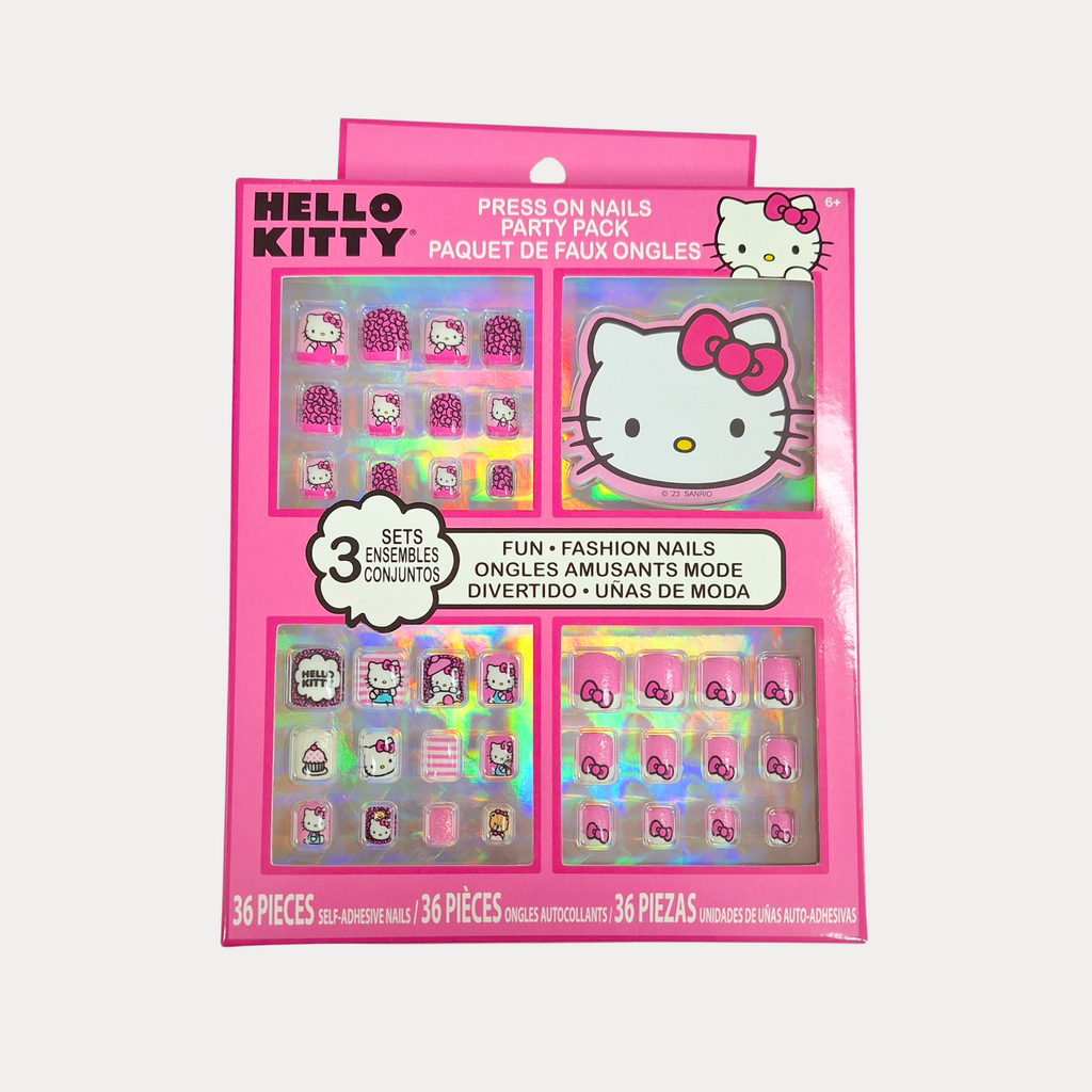 Set de Uñas Postizas Autoadhesivas de Hello Kitty, 36 piezas