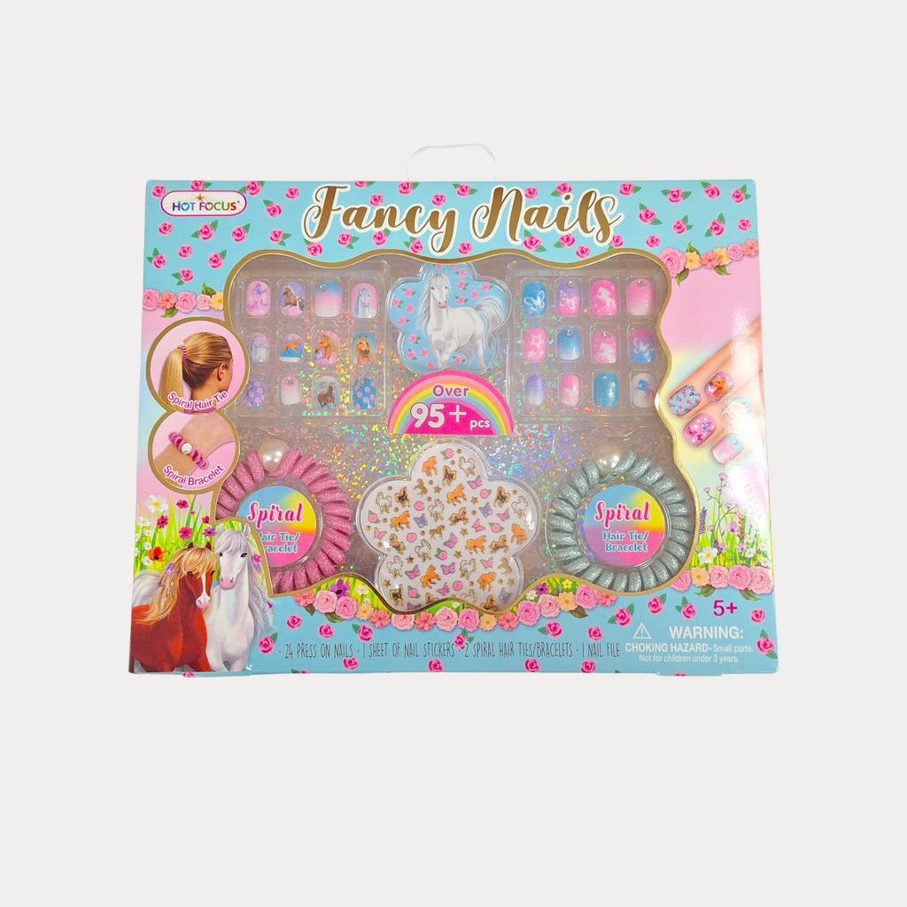 Set de Uñas Postizas Autoadhesivas, Hot Focus, 24 piezas