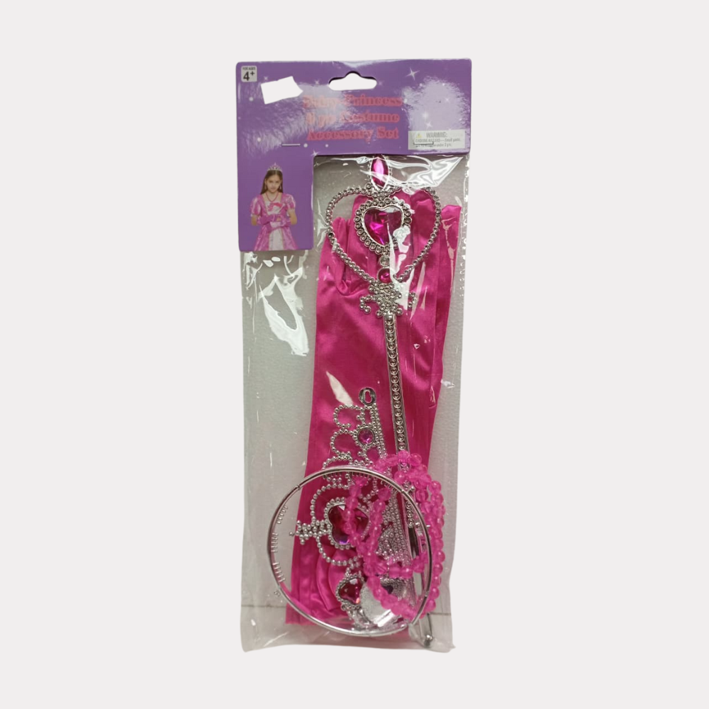 Set de Accesorios de Princesa para Halloween, color rosado 6 pcs