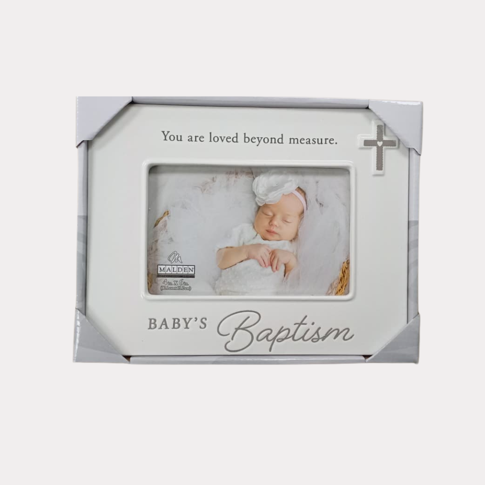 Retratera para Bautizo, ideal para mesa y pared, de madera, 4x6 Plg