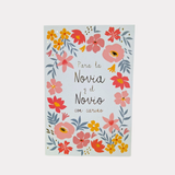 Tarjeta de Bodas para los Novios, mediana, para los novios con cariño
