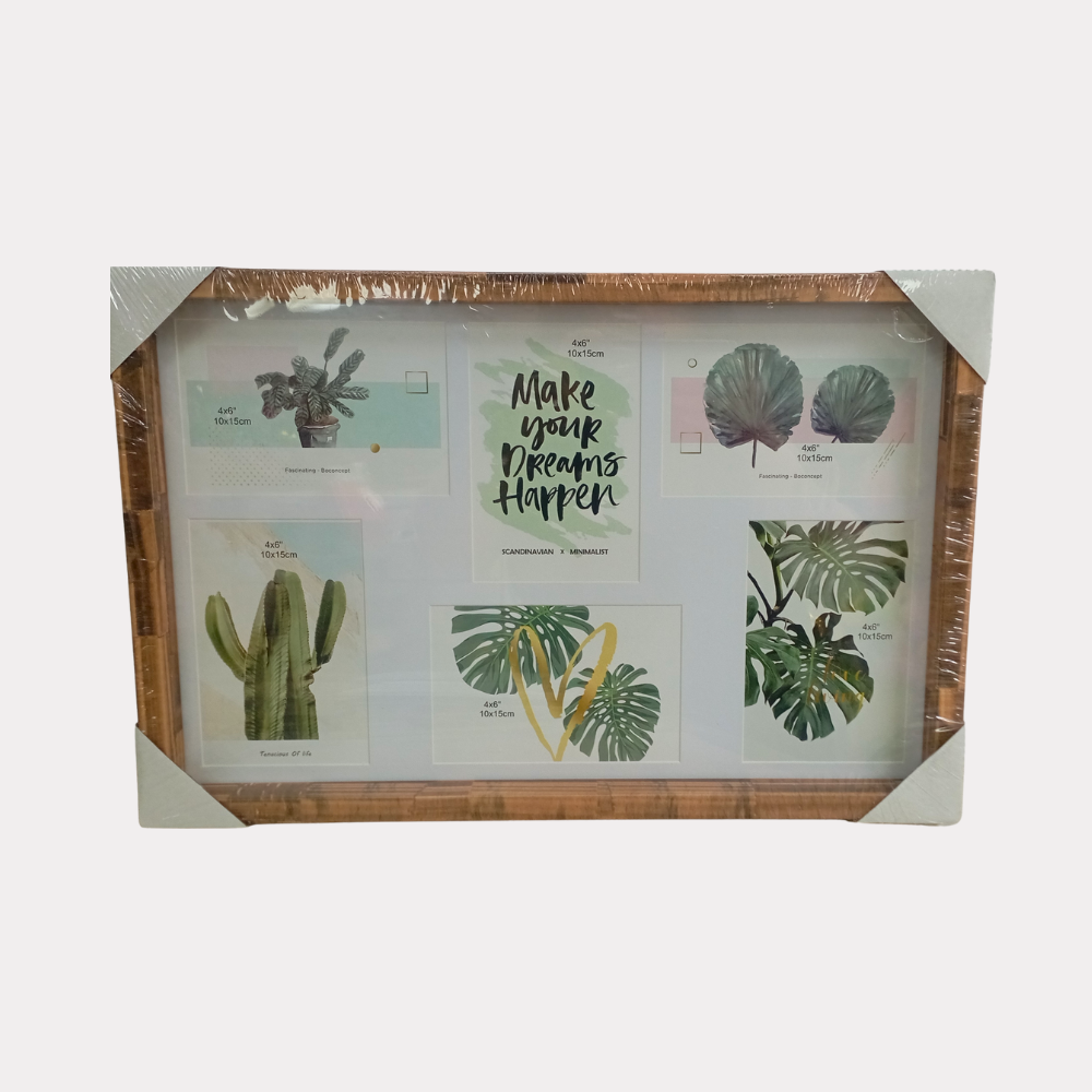 Retratera para Fotos Familiares, ideal para pared, marco de madera, 12 Plg