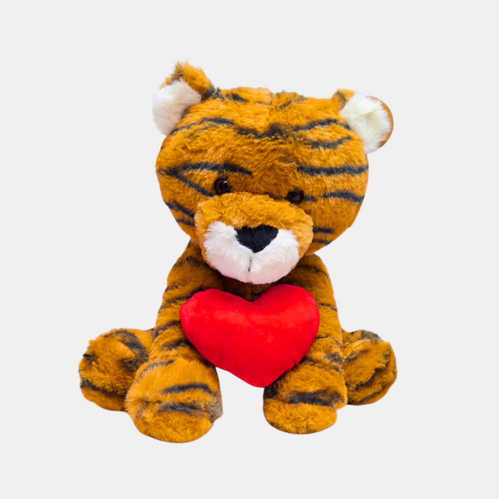 Peluche de Tigre con Corazón, 13 Plg