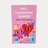 Tarjeta de Cumpleaños para Parejas, mediana, corazones flechados