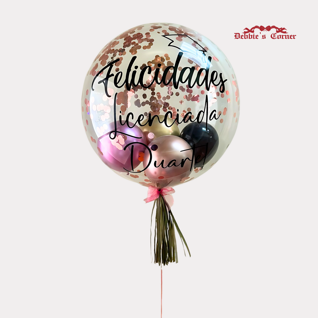 Globo con Helio Personalizado de 24 Plg, diseño estándar de varios colores