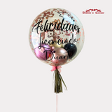 Globo con Helio Personalizado de 24 Plg, diseño estándar de varios colores