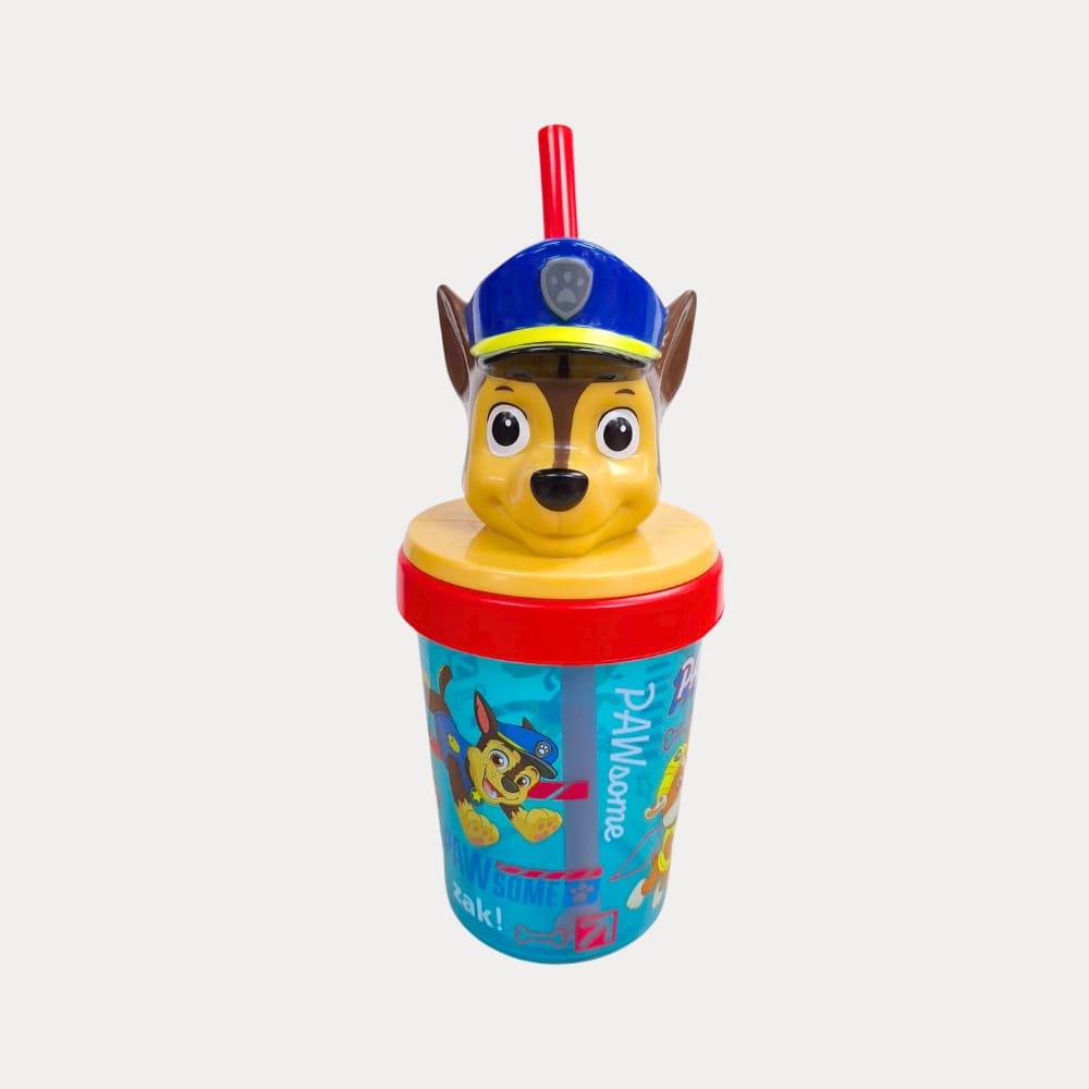 Vaso de PAW Patrol con Pajilla, plástico resistente, 13 oz