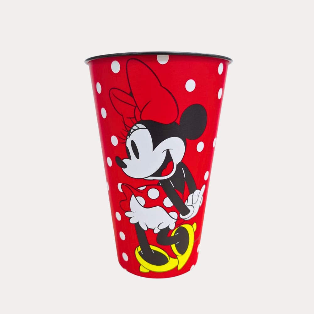 Vaso de Minnie Mouse, plástico resistente, 6 Plg, estilo vintage