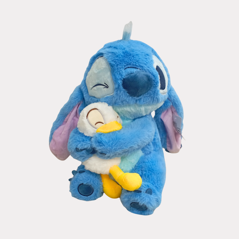 Peluche de Stitch abrazando un Patito, 11 Plg