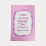 Tarjeta Día de la Madre, mediana, diseño violeta