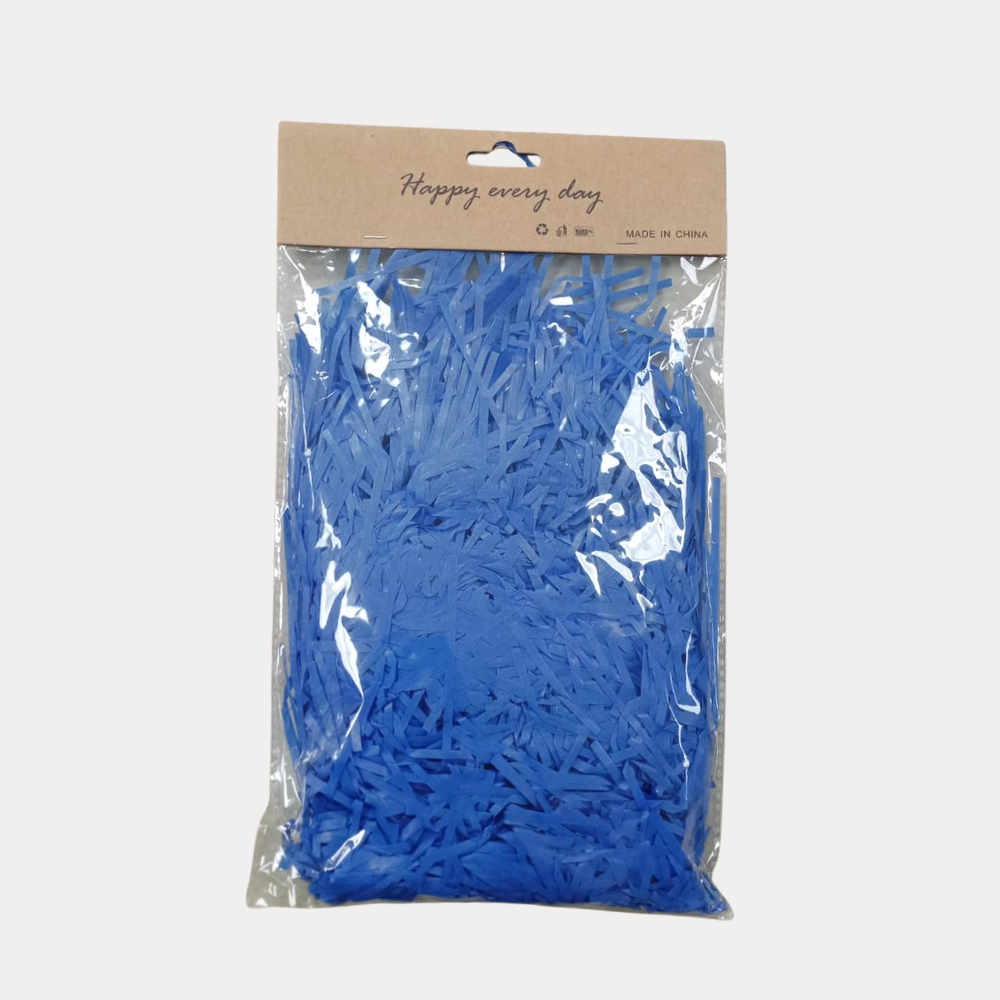 Papel picado para regalos, azul