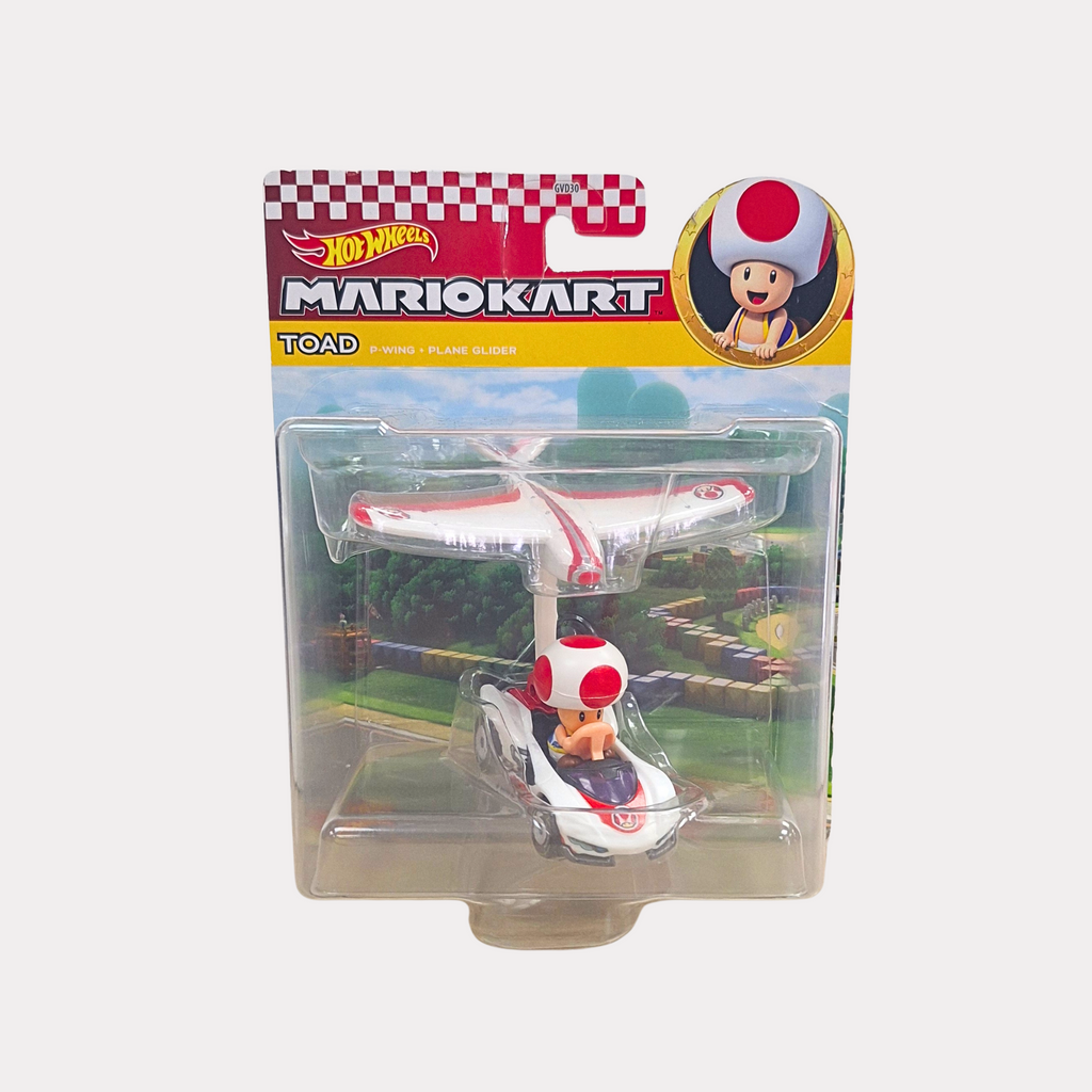 Figura Coleccionable de Toad - Mariokart, 3.5 Plg, con avión planeador