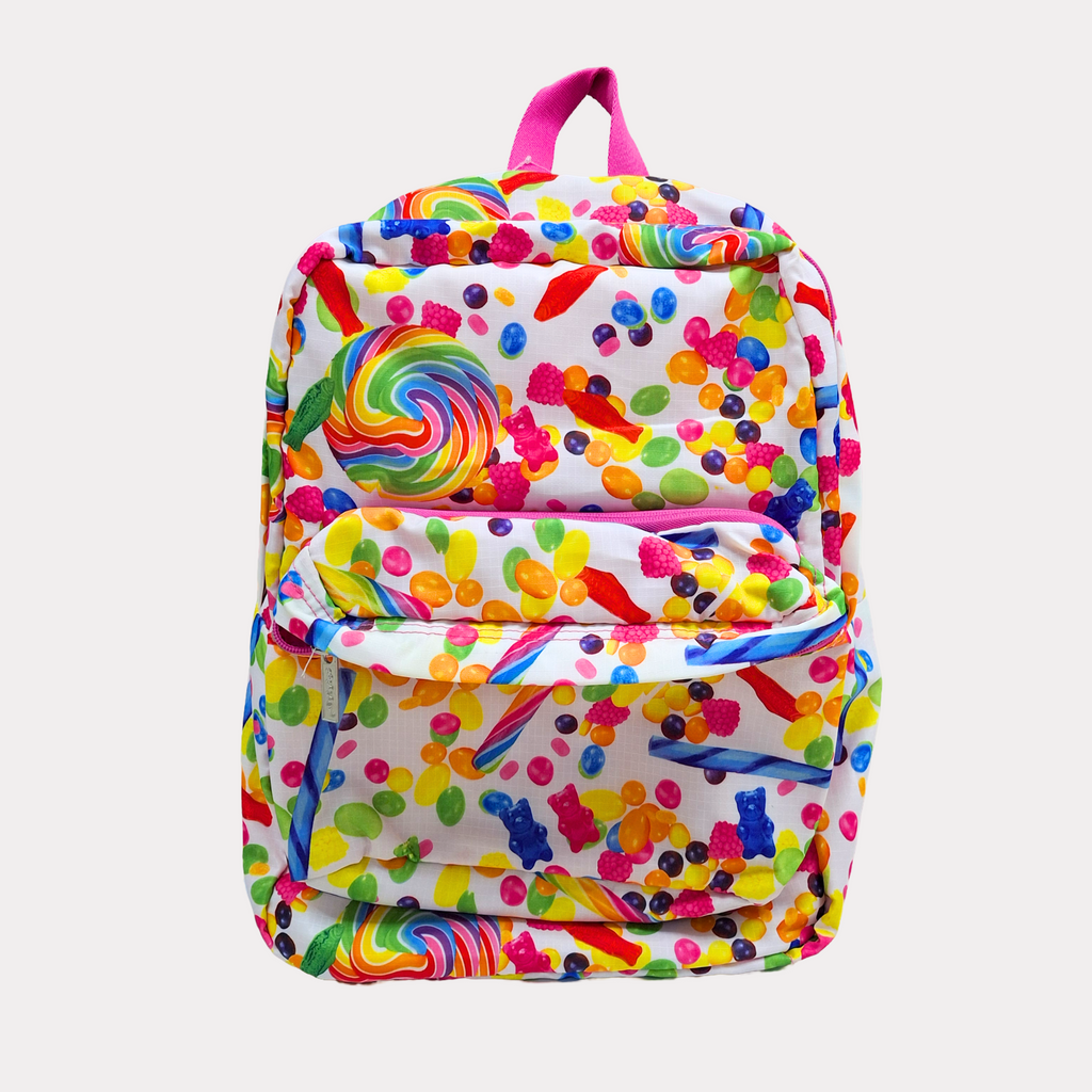 Mochila, 19 Plg, diseño con dulces