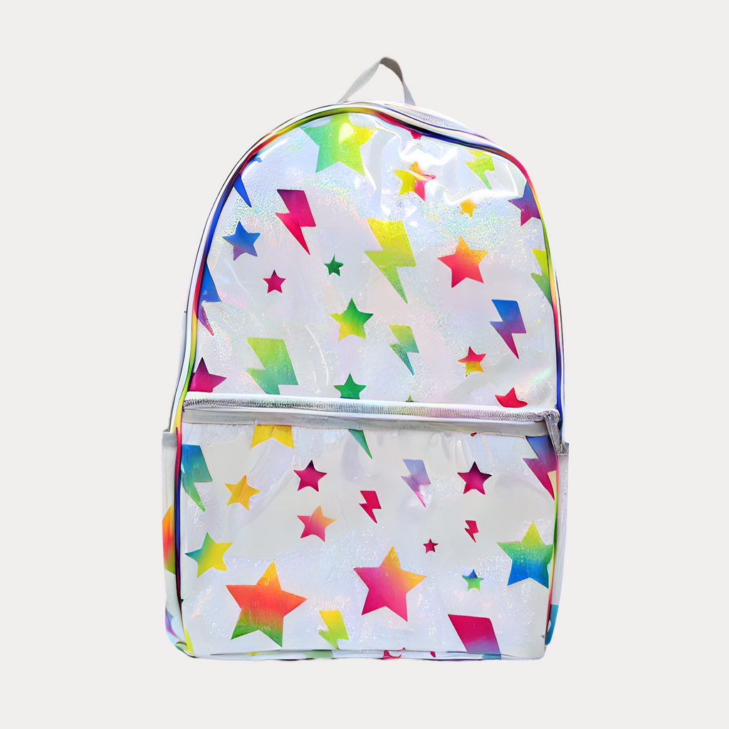 Mochila con Rayos y Estrellas, 18 Plg, 3 compartimentos
