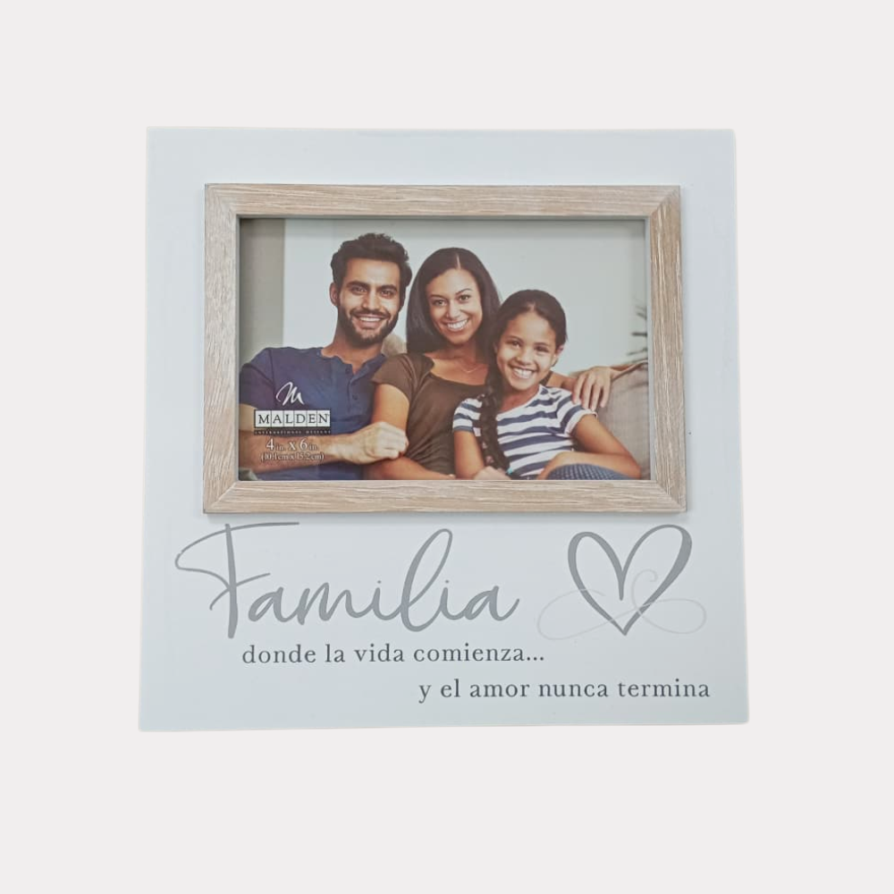 Retratera Familiar, ideal para mesa, marco de madera, 4x6 Plg