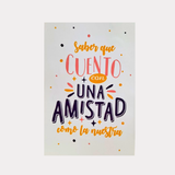 Tarjeta de Amistad, mediana, Cuento con una amistad