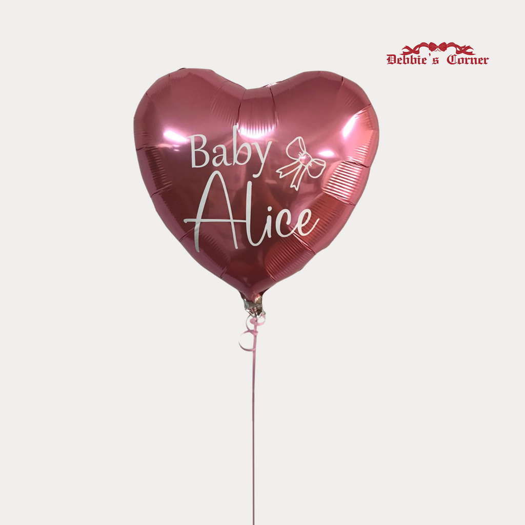 Globo con Helio Personalizado de Corazón, 18 Plg, diseño estándar
