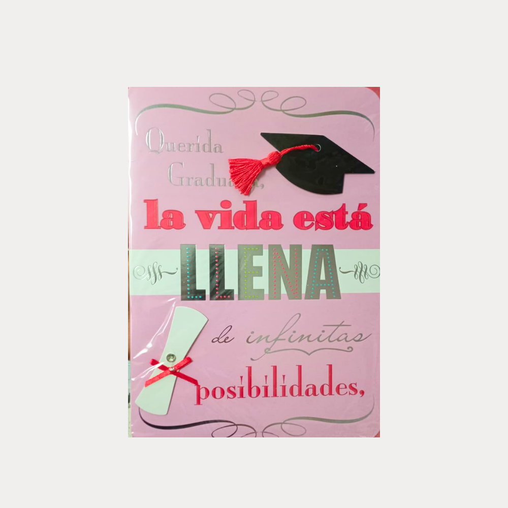 Tarjeta de Graduación General, Grande, Querida Graduada