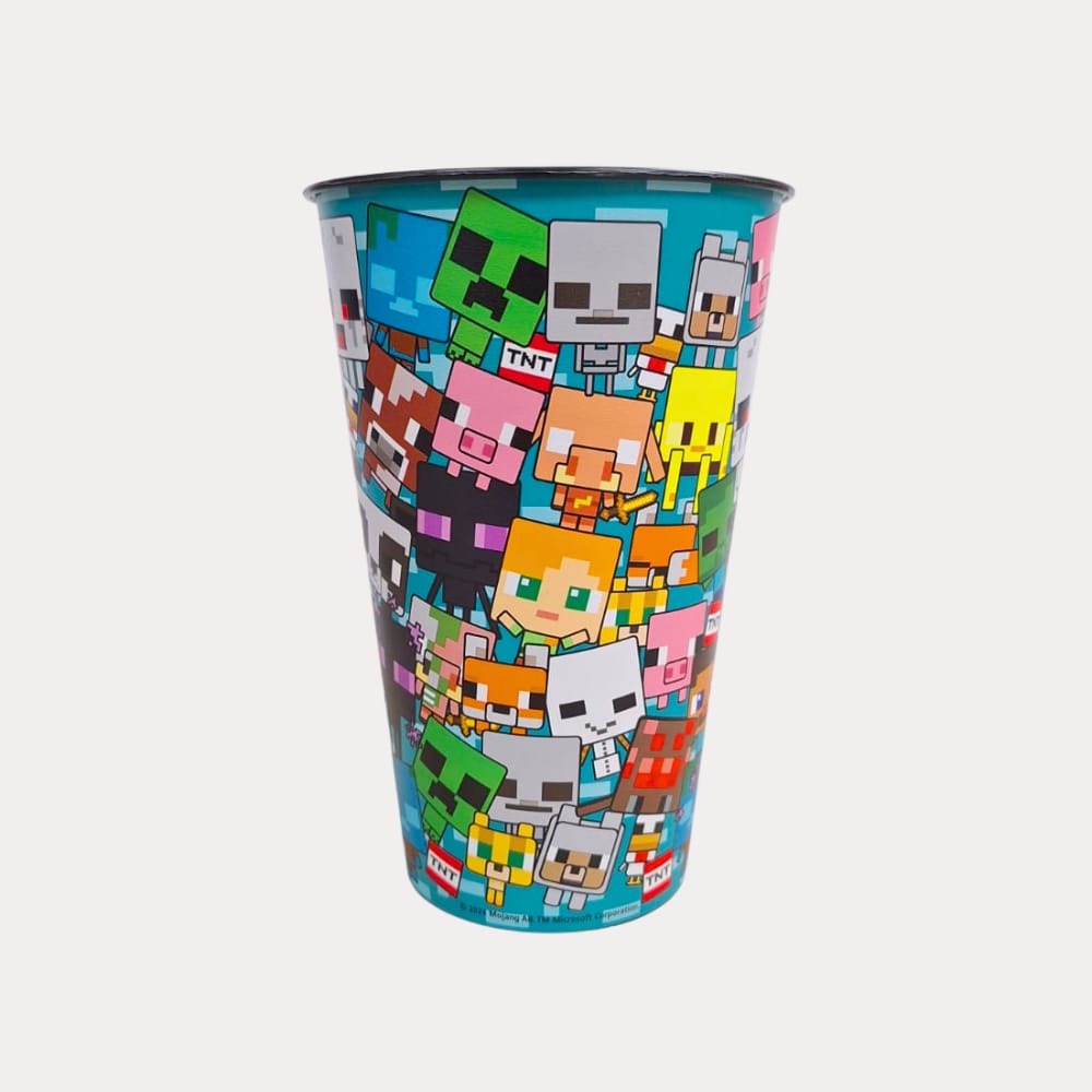 Vaso de Mindcraft, plástico resistente, 6 Plg
