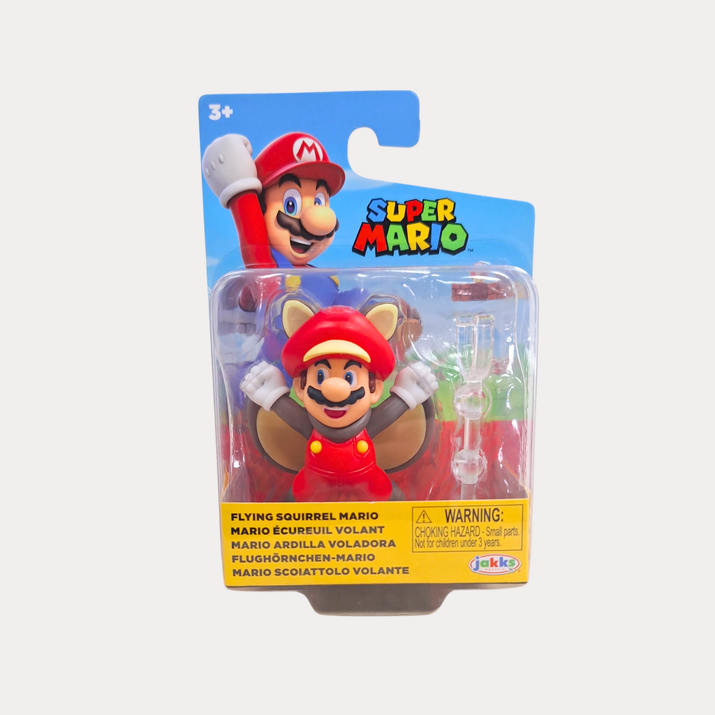 Figura Coleccionable de Mario Ardilla Voladora - Super Mario, 2.5 Plg