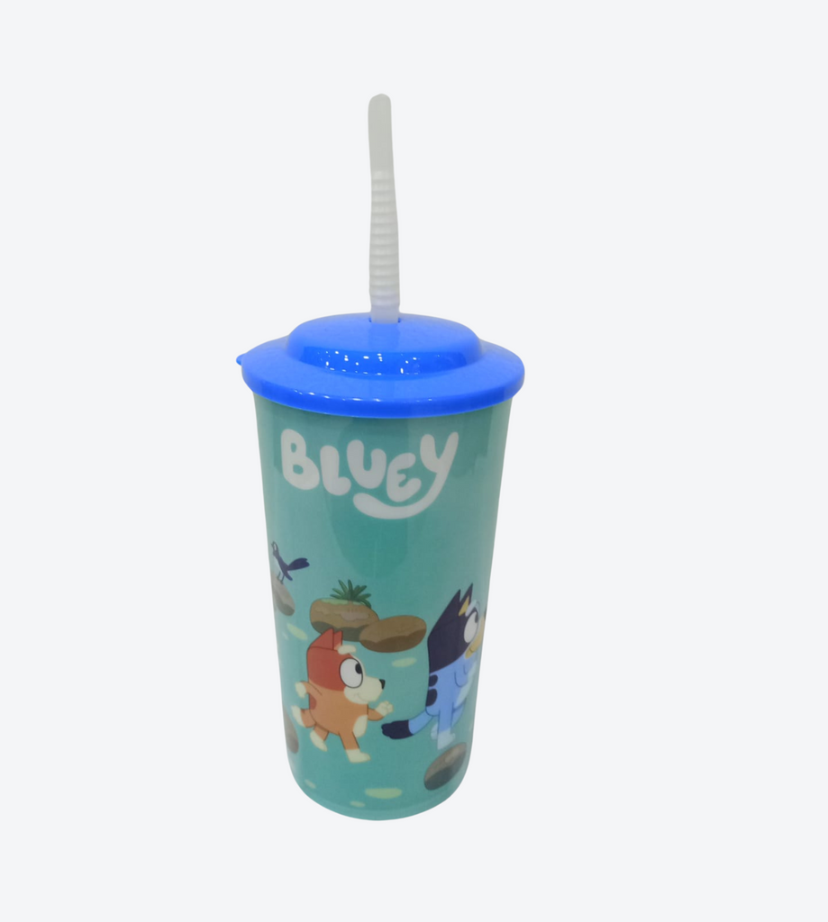 Vaso c/pajilla Bluey