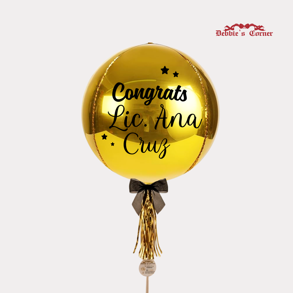 Globo con Helio Personalizado para Graduación, de 16 Plg, Orbz