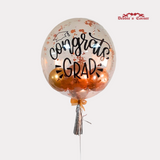 Globo con Helio Personalizado para Graduación, de 24 Plg, diseño estándar