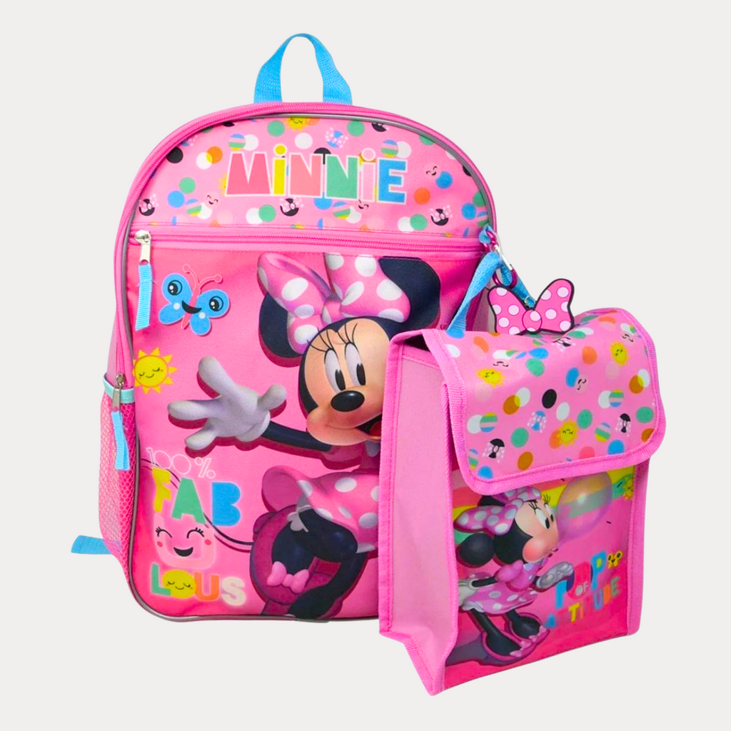 Mochila de Minnie Mouse, 16.5 Plg, set de 4 piezas