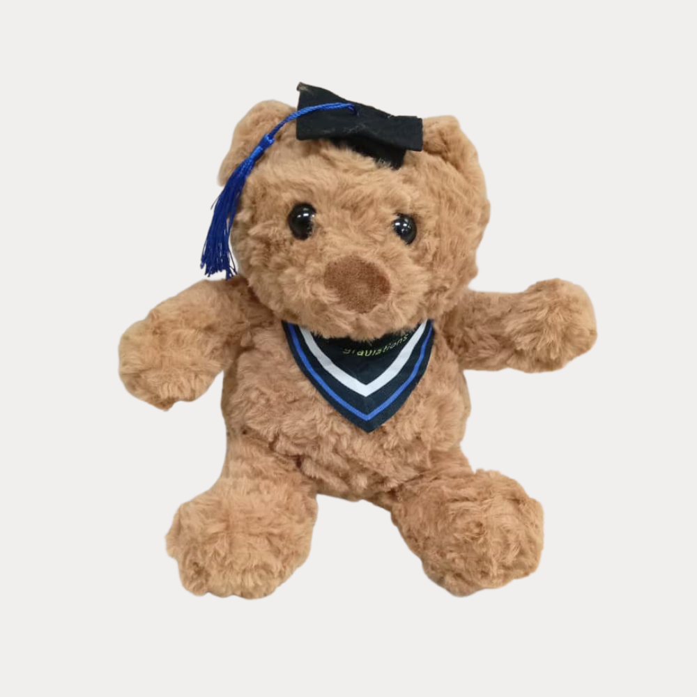 Peluche Oso de Graduación, 9 Plg, toga azul