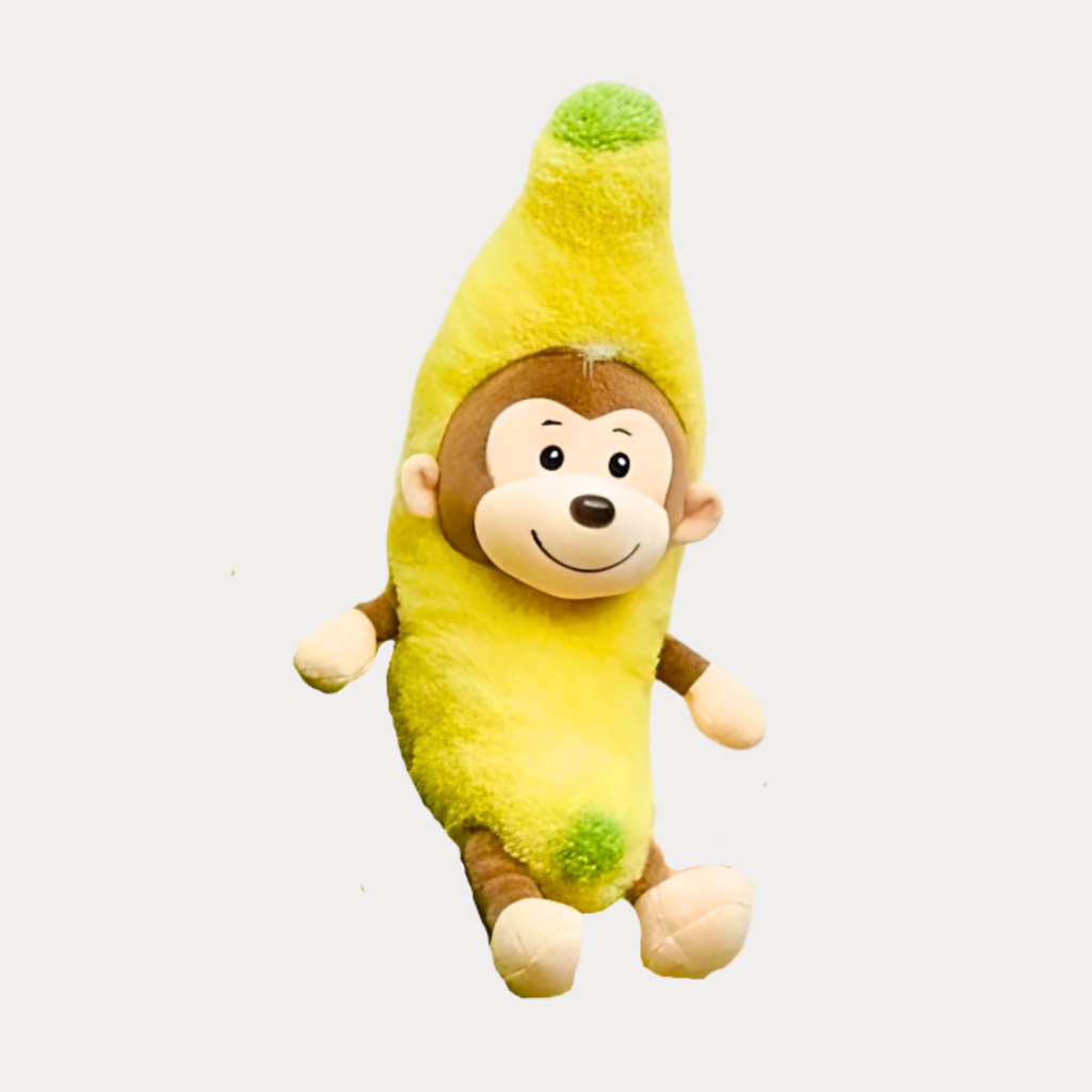 Peluche de Mono con Disfraz de Banana, 16 Plg