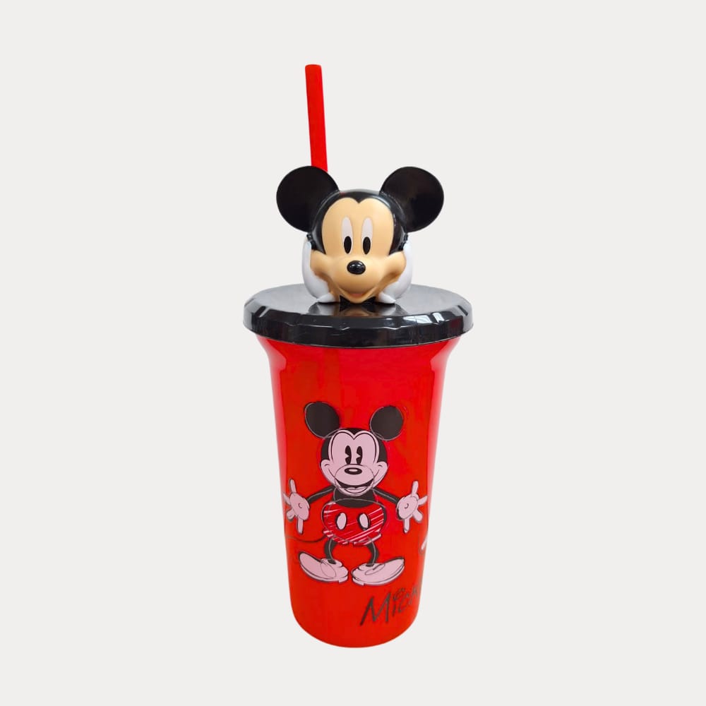 Vaso de Mickey Mouse con Pajilla, plástico, 15 oz