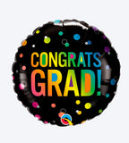 Congrats Grad Ombre Dots 18"