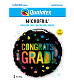 Congrats Grad Ombre Dots 18"
