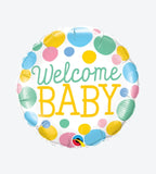 Welcome Baby Dots 18"