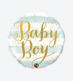 Baby Boy Blue Stripes 18"