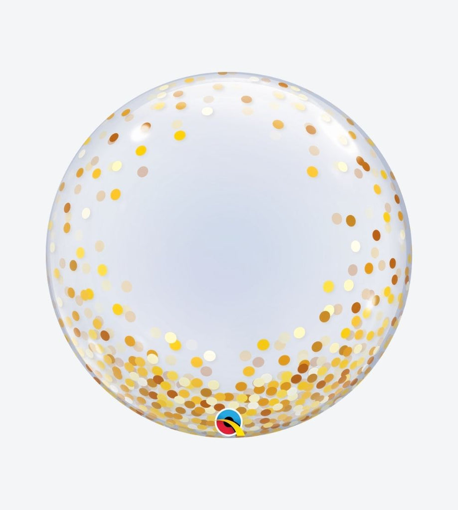 Gold Confetti Dots Bubble