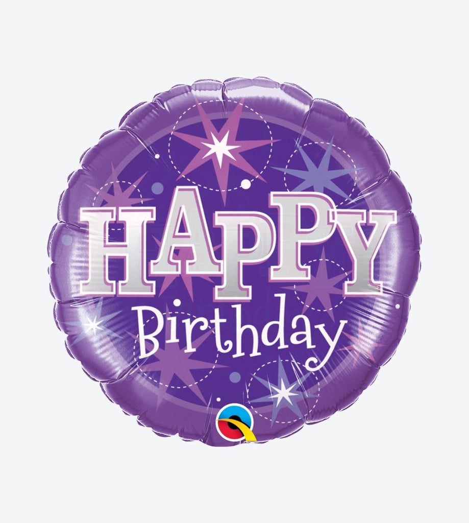 Birthday Purple Sparkle 9"