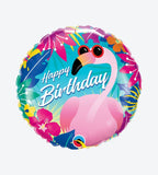 Birthday Tropical Flamingo 18"