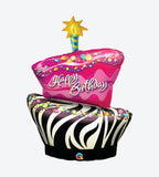 Birthday Funky Zebra Stripe Cake