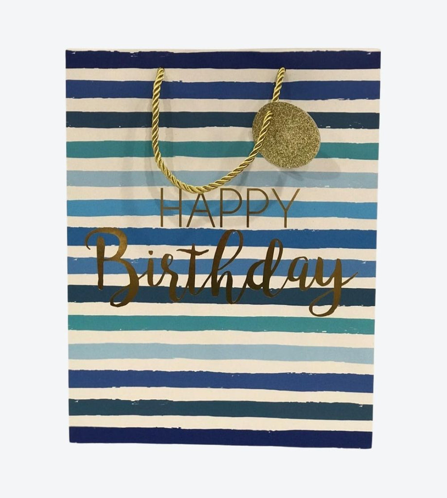Tonos Azules Happy Birthday Mediana