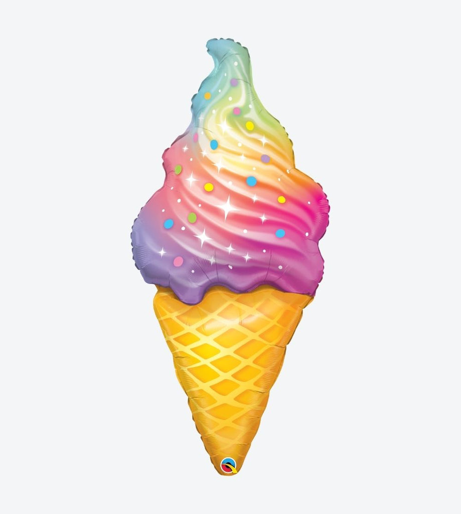 Rainbow Swirl Ice Cream 14"